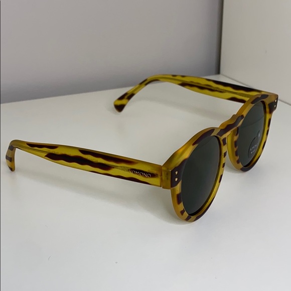 Komono Clement Safari Sunglasses NEW yellow brown stripe main image 8